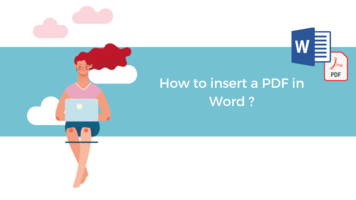 How to insert a PDF in Word ?